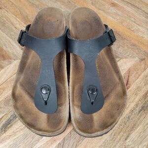 Birkenstock Gizeh Women's Birko-Flor Thong Black Women's Size 38